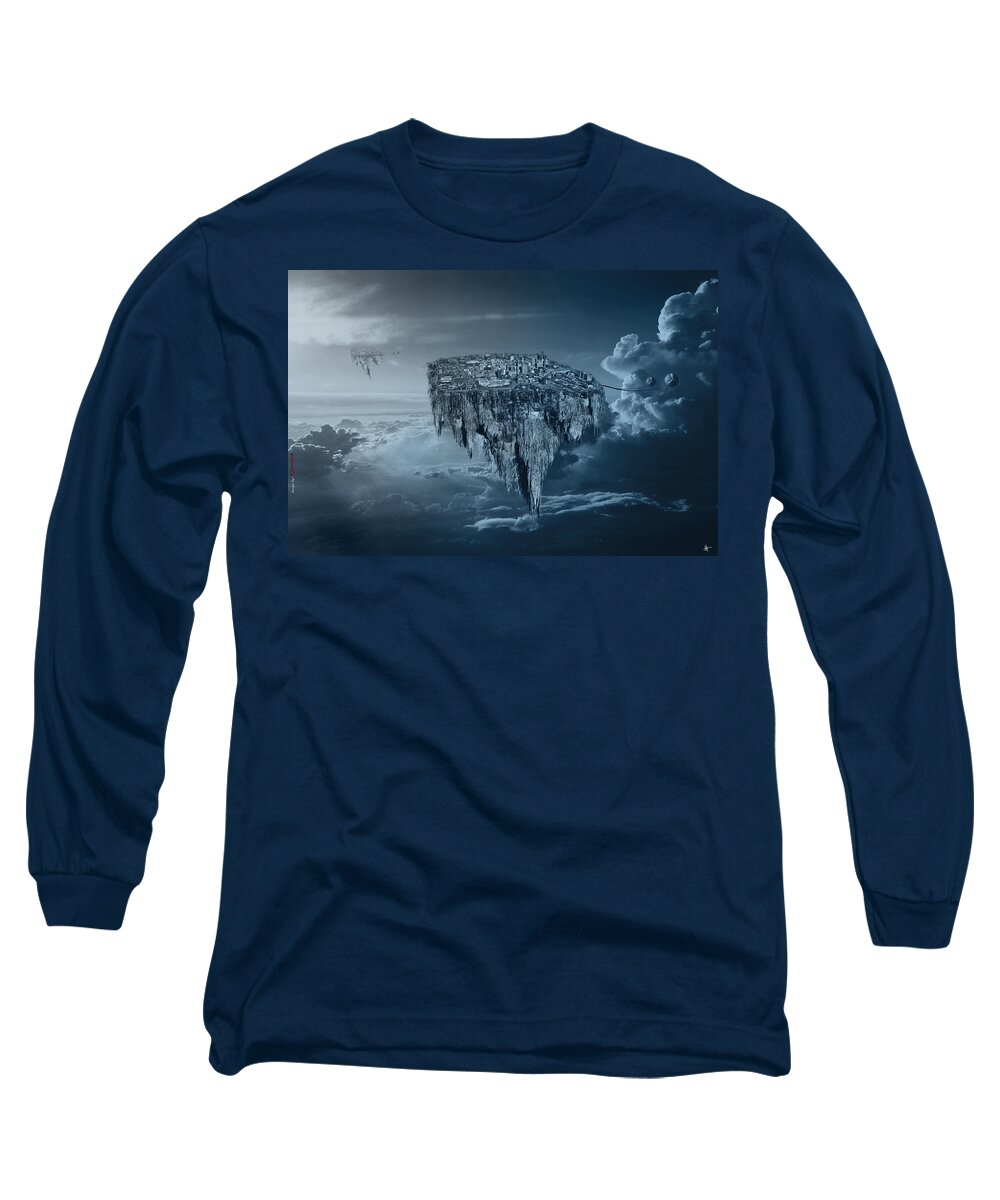 City In The Sky Long Sleeve T-Shirt featuring the photograph City in the Sky by Nicholas Grunas