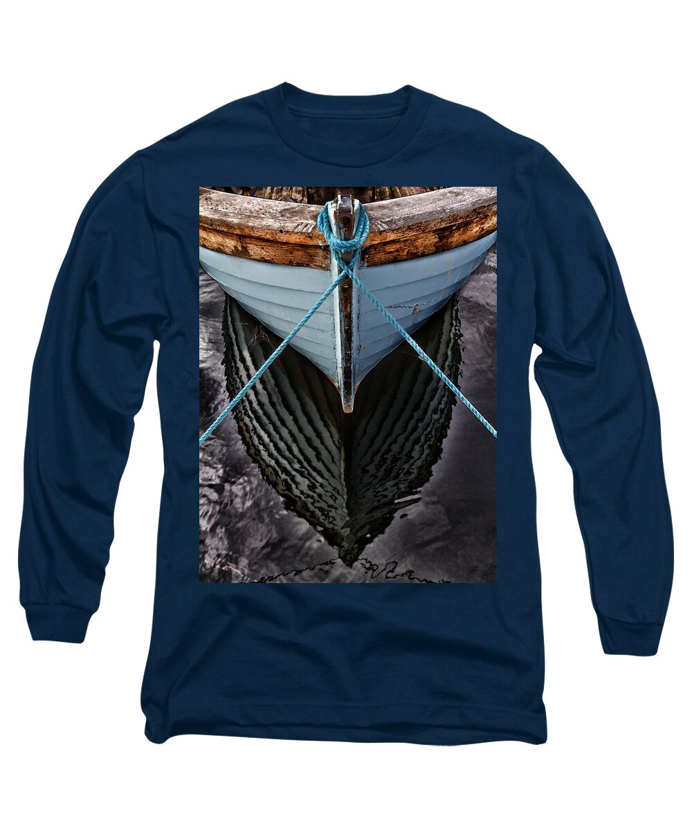 Bay Long Sleeve T-Shirt featuring the photograph Dark waters by Stelios Kleanthous
