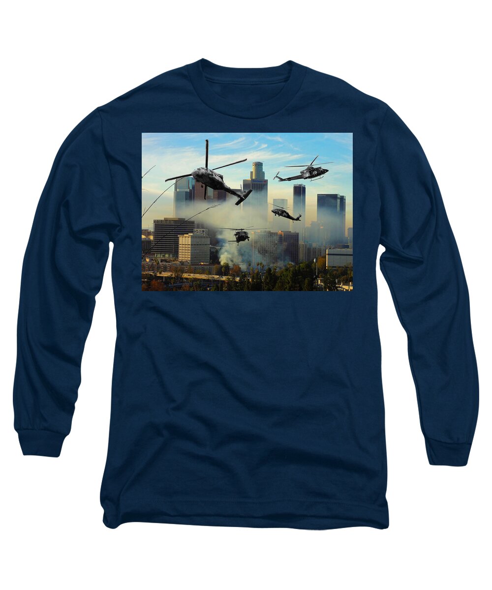 Skyscrapers Long Sleeve T-Shirt featuring the photograph Downtown by Guillermo Rodriguez