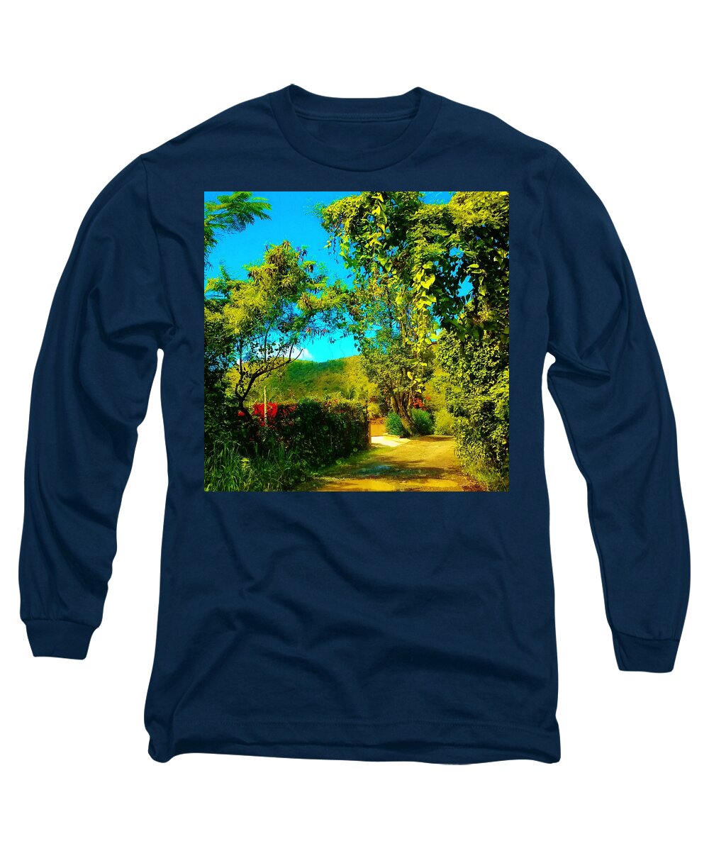 Landscape Long Sleeve T-Shirt featuring the photograph East End St. John's USVI by Tamara Michael