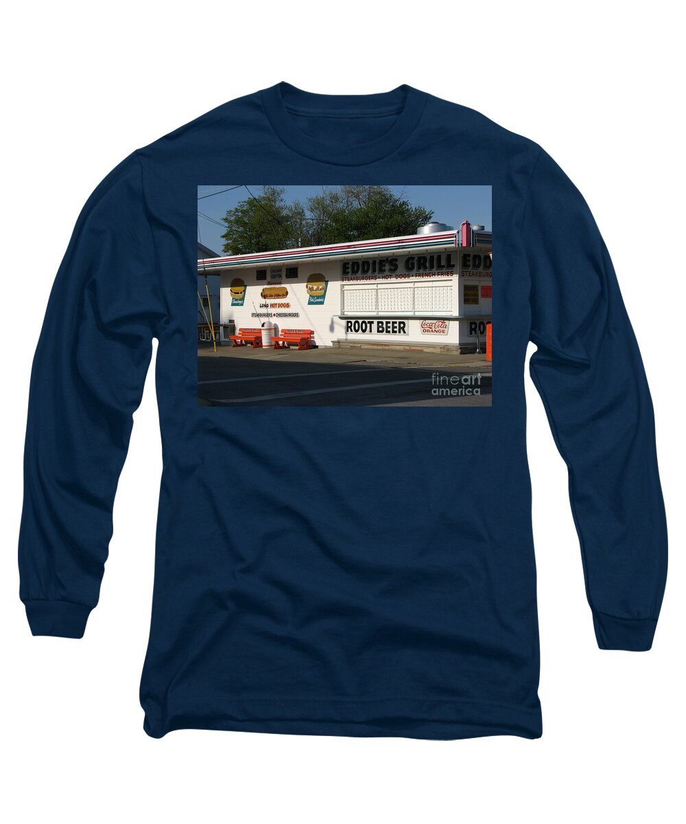 Eddie's Grill Long Sleeve T-Shirt featuring the photograph Eddie's Grill by Michael Krek