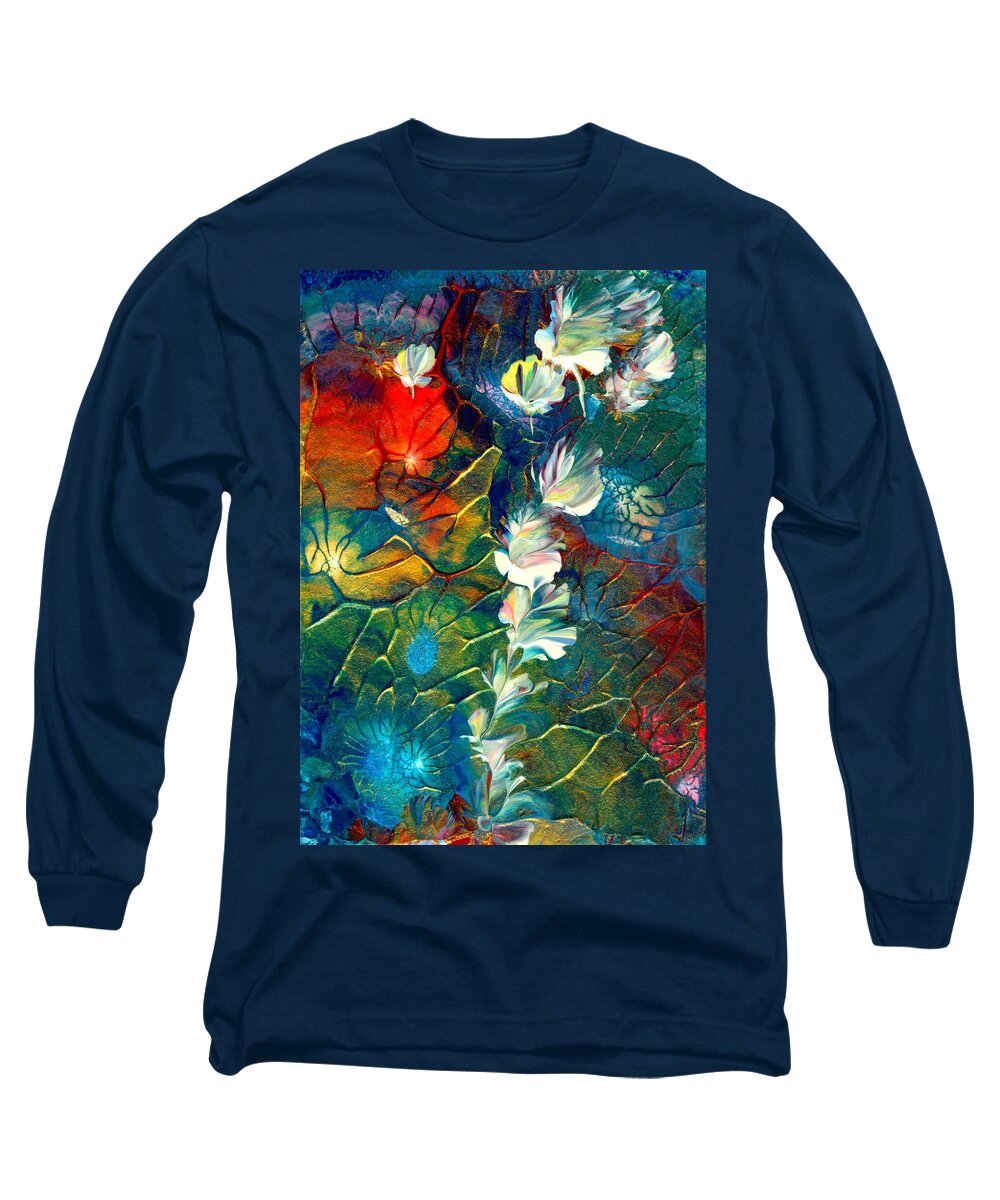 Fairy Long Sleeve T-Shirt featuring the painting Fairy Dust by Nan Bilden