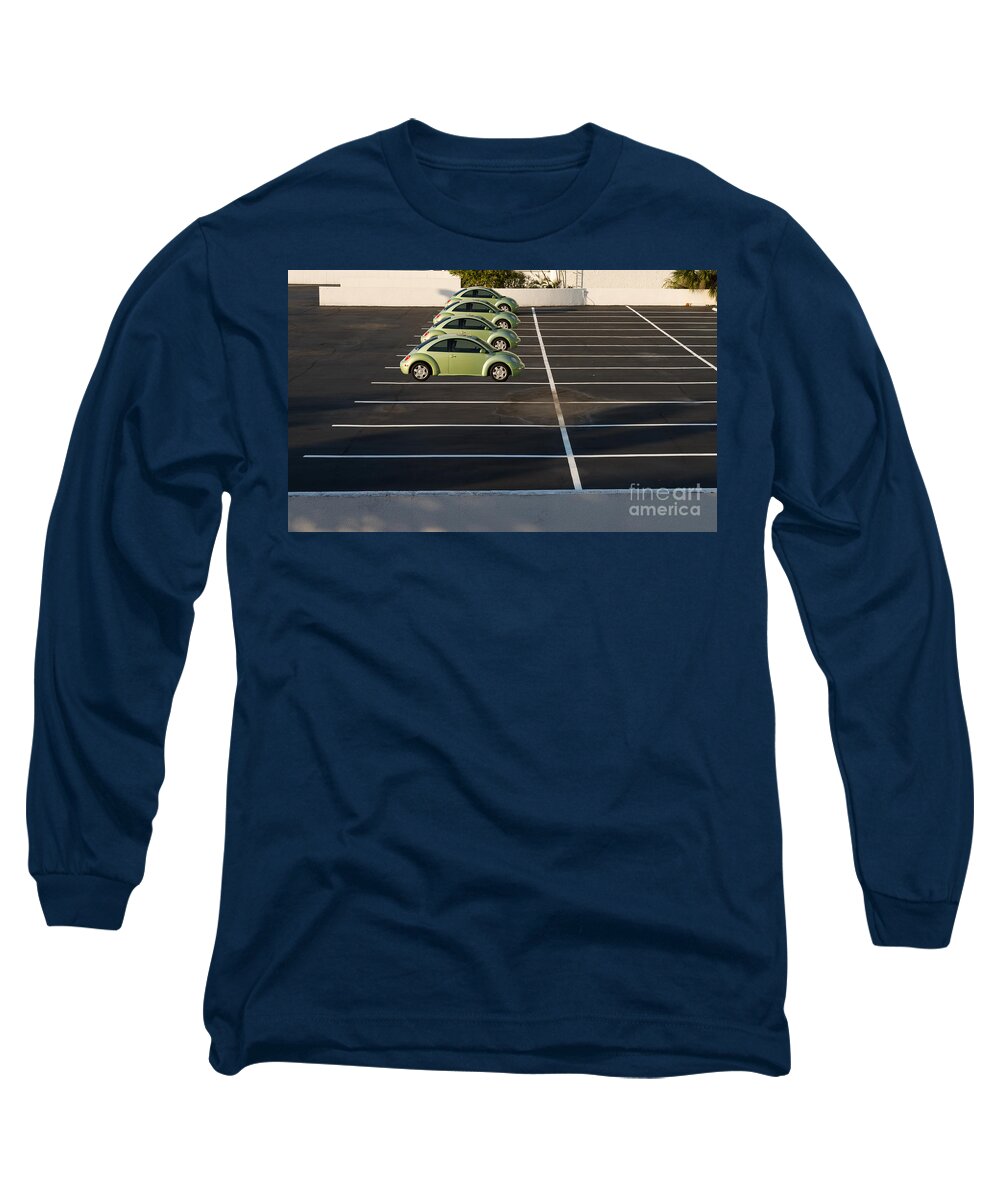 Four Long Sleeve T-Shirt featuring the photograph Four Green Beetles by Les Palenik