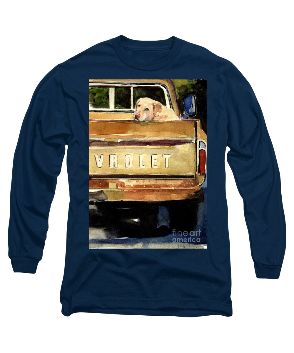 Dog Long Sleeve T-Shirt featuring the painting Free Ride by Molly Poole