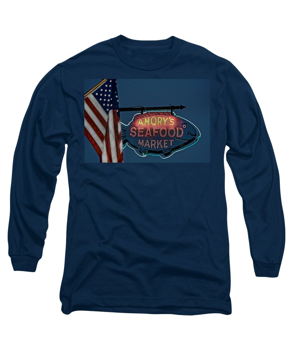 Flags Long Sleeve T-Shirt featuring the photograph Freedom and Free Enterprise by Jerry Gammon