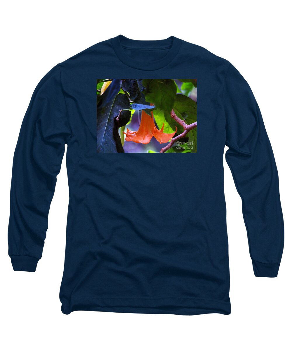 Plant Photography Long Sleeve T-Shirt featuring the photograph Gabriel Blow Your Horn by Patricia Griffin Brett