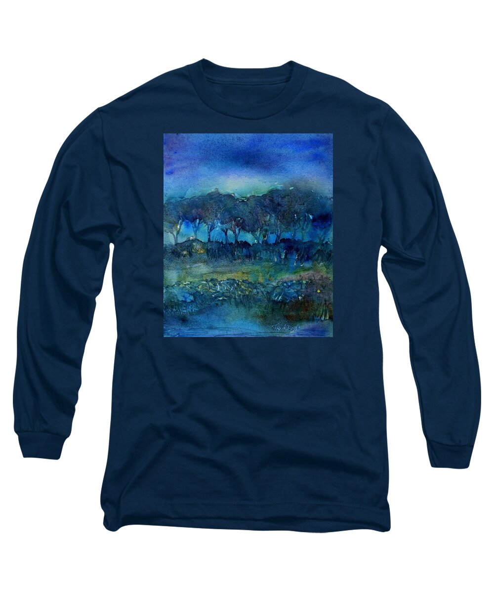 Dawn Long Sleeve T-Shirt featuring the painting Glimmer of Dawn by Trudi Doyle