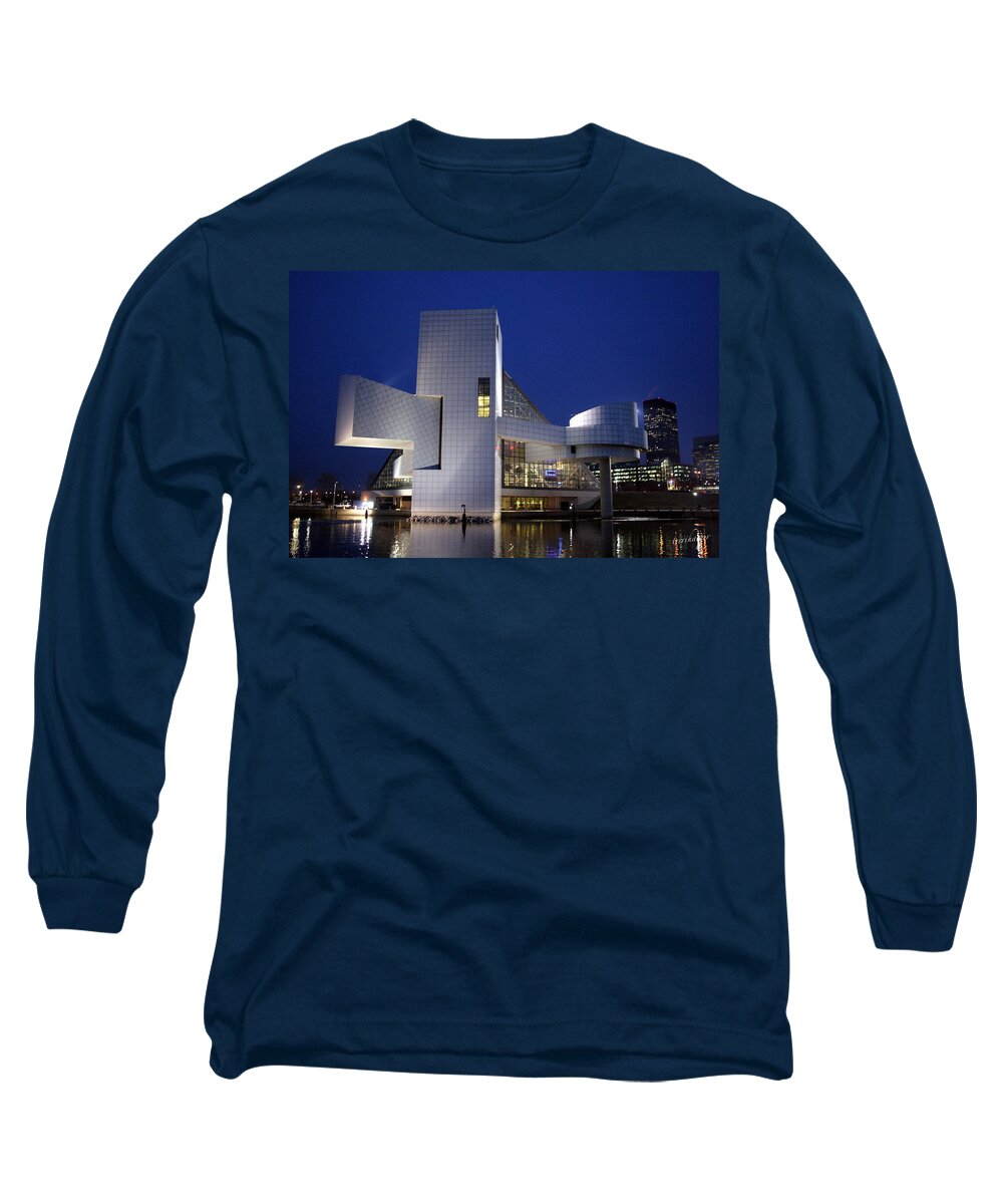 Cle Long Sleeve T-Shirt featuring the photograph Home of Rock 'n Roll by Terri Harper