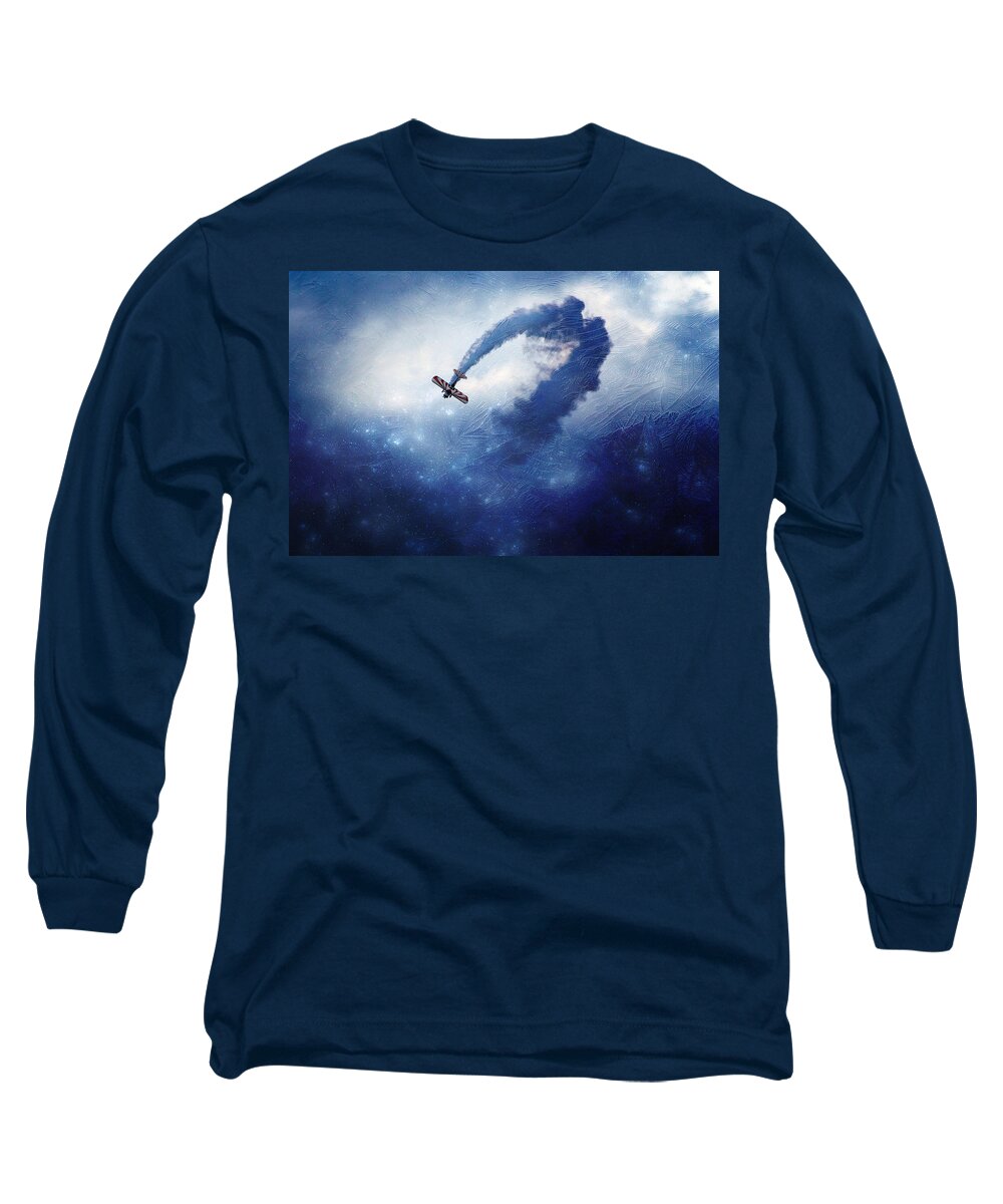 Plane Long Sleeve T-Shirt featuring the photograph Into the Unknown by Ellen Heaverlo