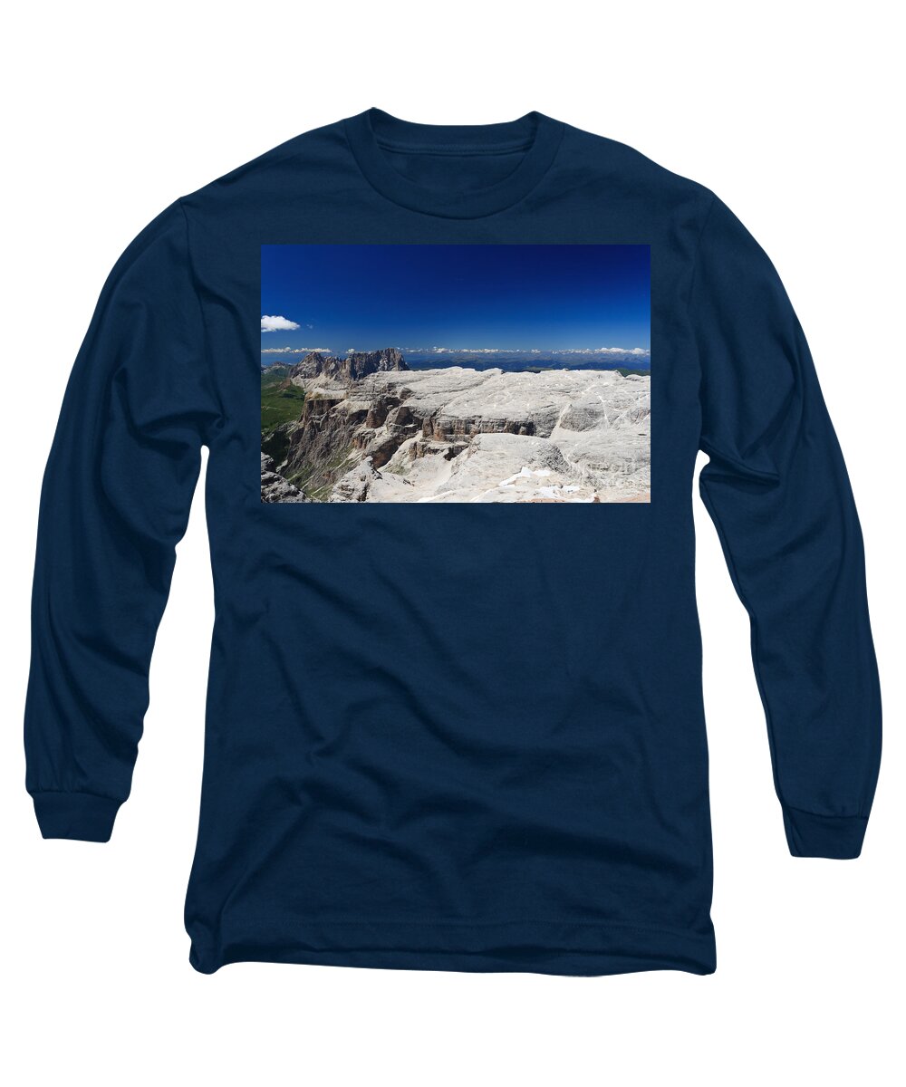 Alpine Long Sleeve T-Shirt featuring the photograph Italian Dolomites - Sella Group by Antonio Scarpi