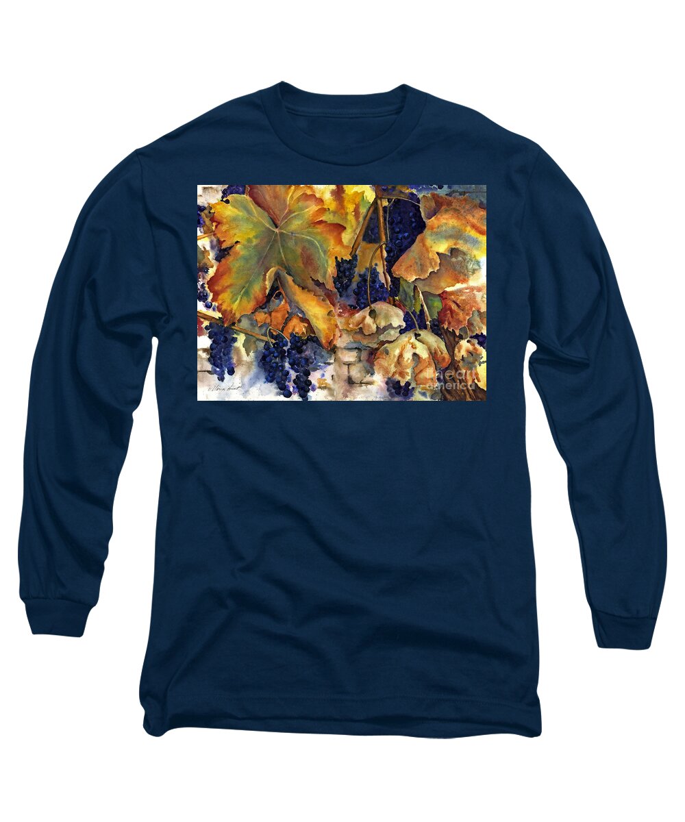 Still Life Long Sleeve T-Shirt featuring the painting The Magic of Autumn by Maria Hunt