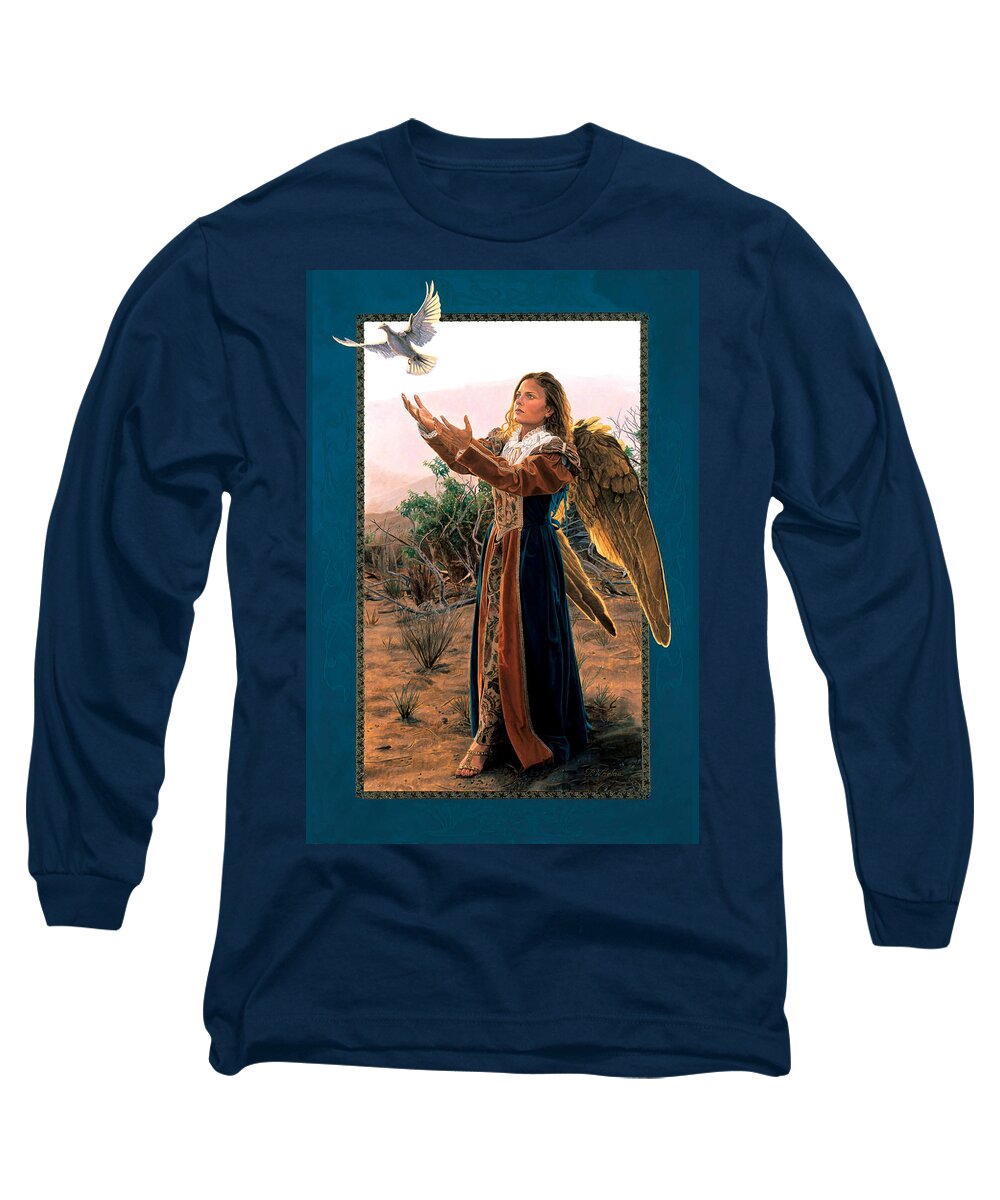 Whelan Art Long Sleeve T-Shirt featuring the painting Letting Go by Patrick Whelan
