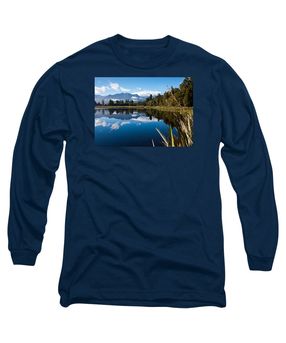 Lake Long Sleeve T-Shirt featuring the photograph Mirror landscapes by Jenny Setchell