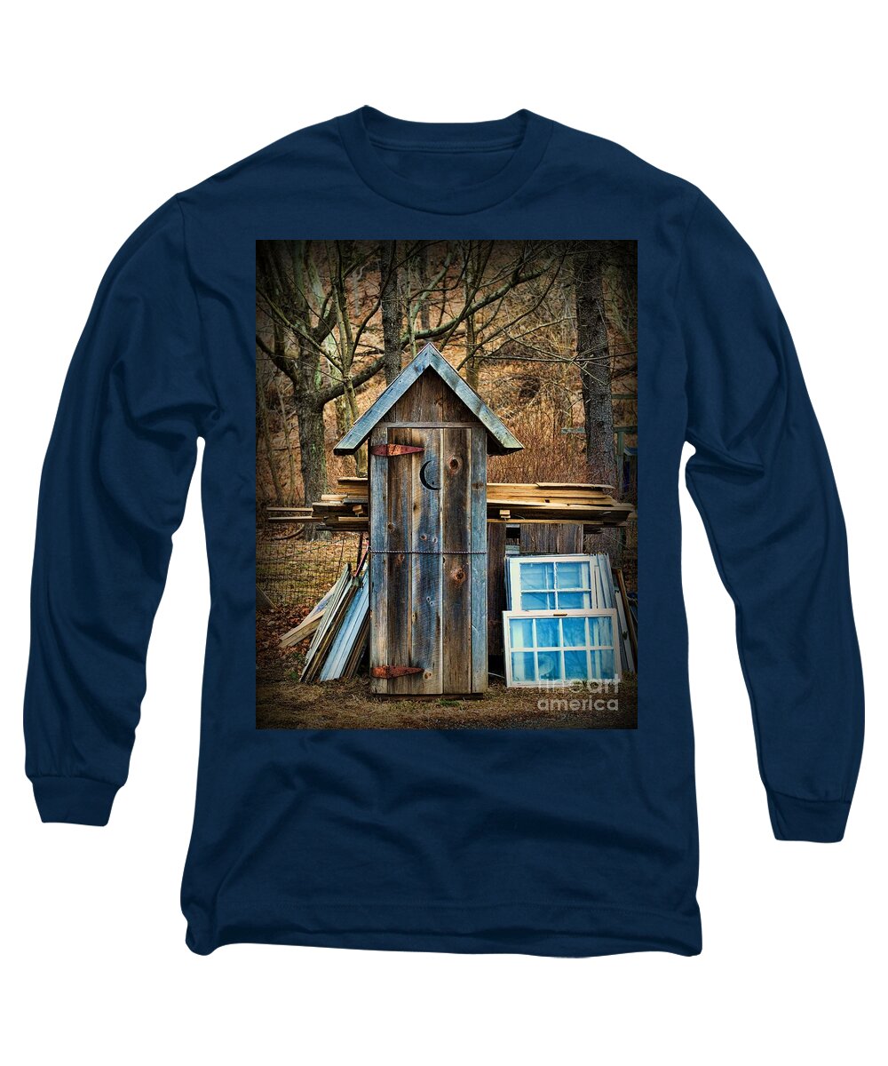 Outhouse Long Sleeve T-Shirt featuring the photograph Outhouse - 5 by Paul Ward