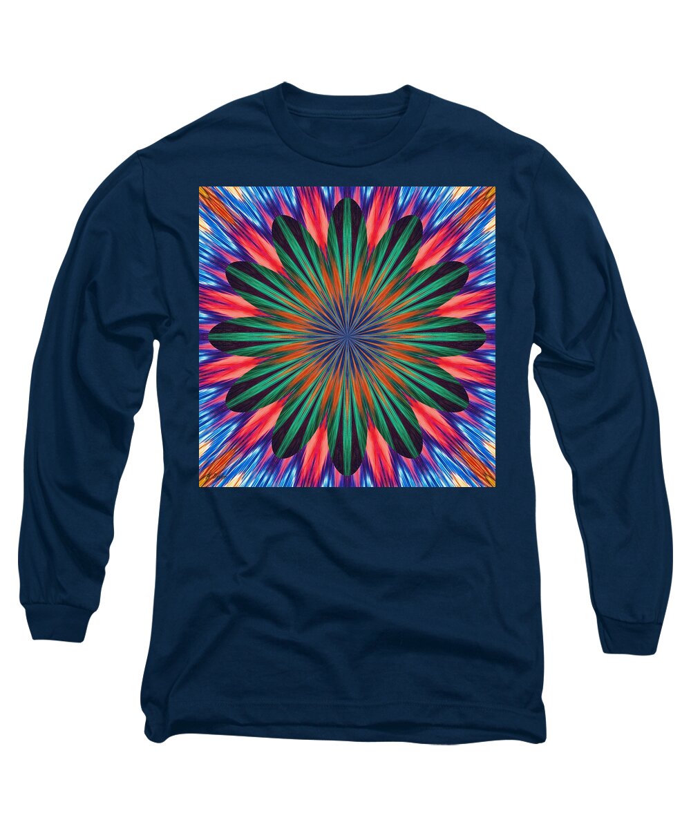 Passion Long Sleeve T-Shirt featuring the digital art Passion Flower On Venus by Alec Drake