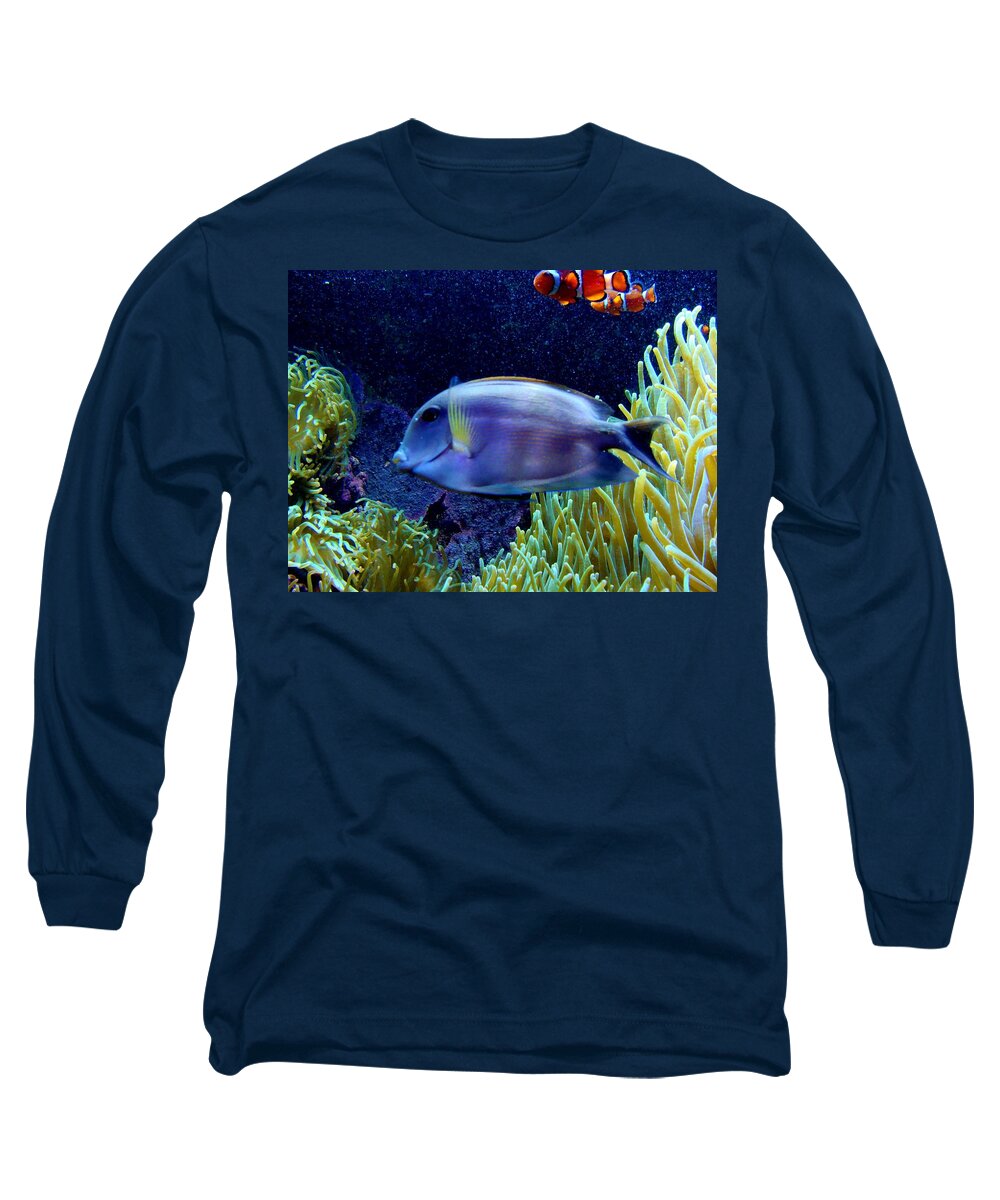 Colorful Reef Fish Long Sleeve T-Shirt featuring the photograph Reef Fish by Anthony Seeker