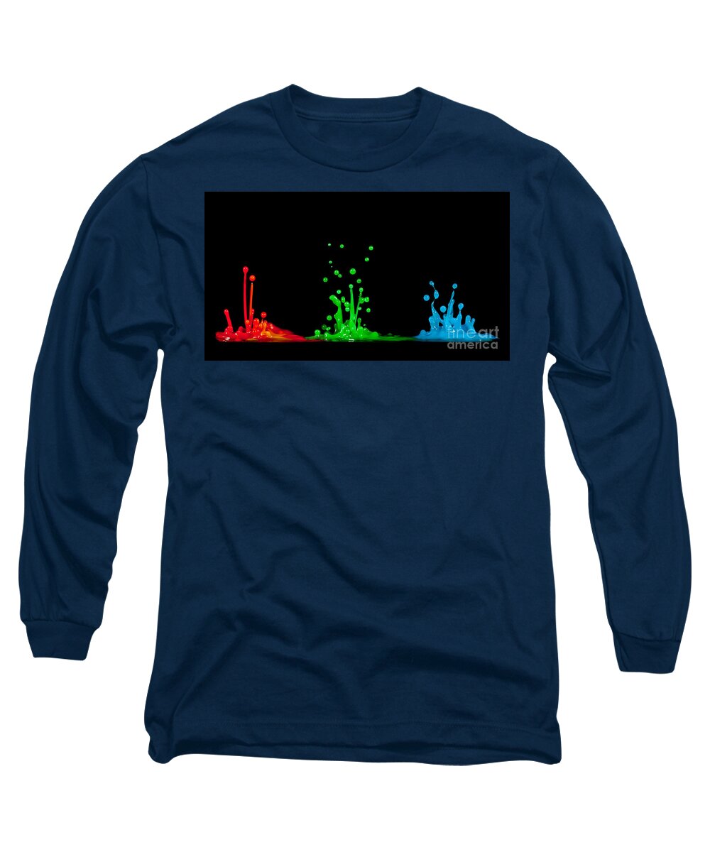 Abstract Long Sleeve T-Shirt featuring the photograph RGB by Anthony Sacco