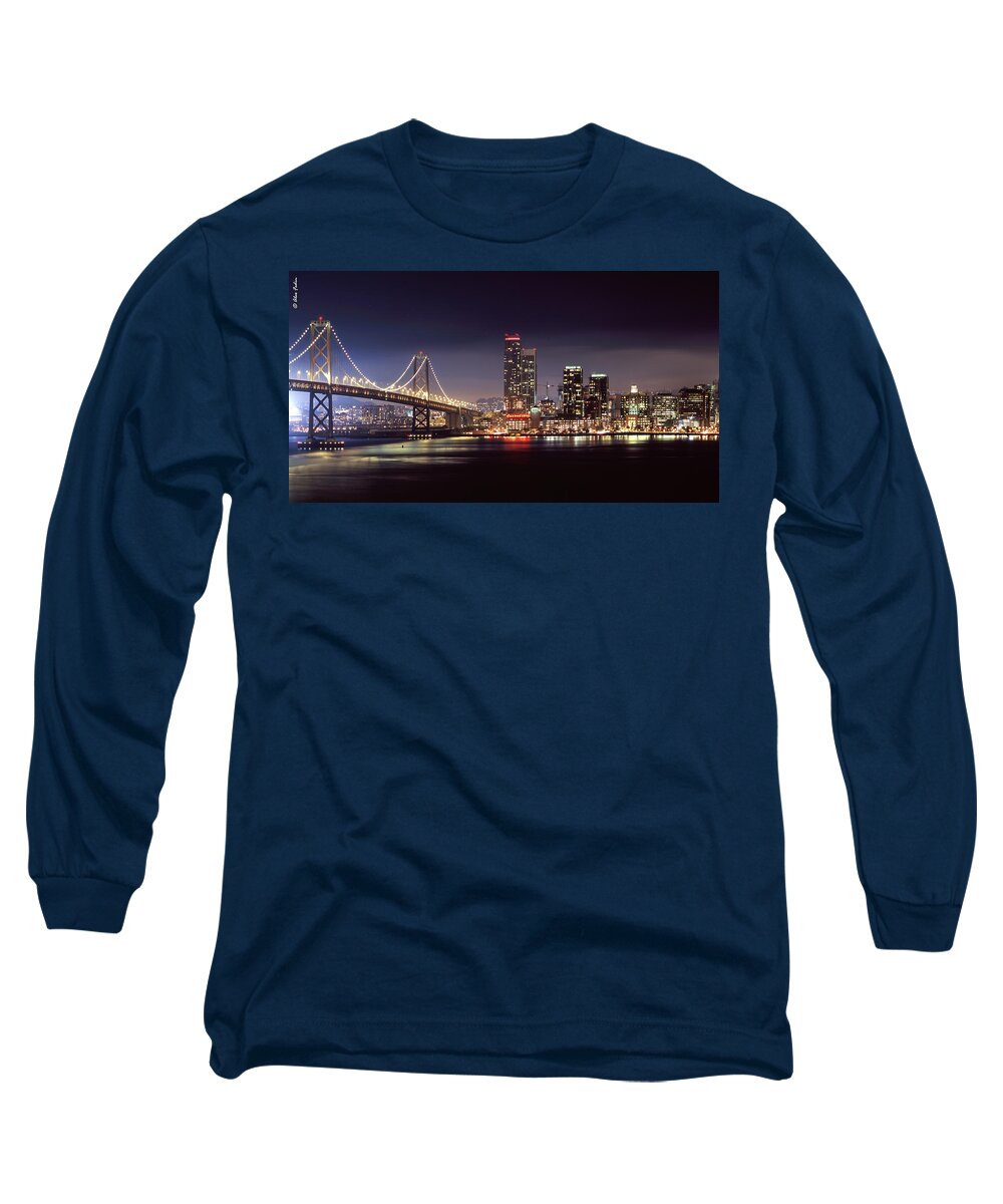 Bay Bridge Long Sleeve T-Shirt featuring the photograph San Francisco City Line by Alexander Fedin