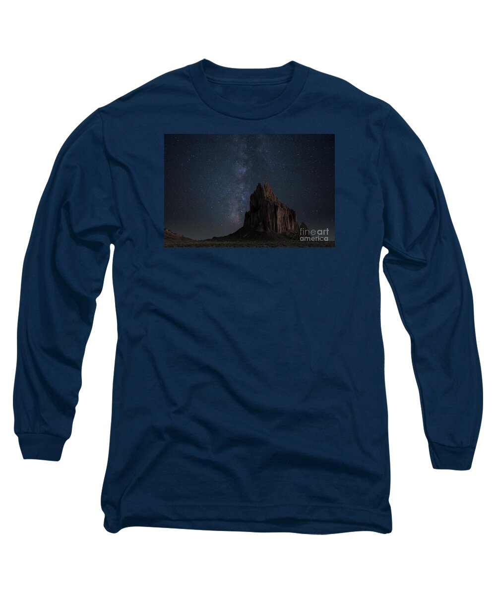 Stars Photography Long Sleeve T-Shirt featuring the photograph Shiprock by Keith Kapple