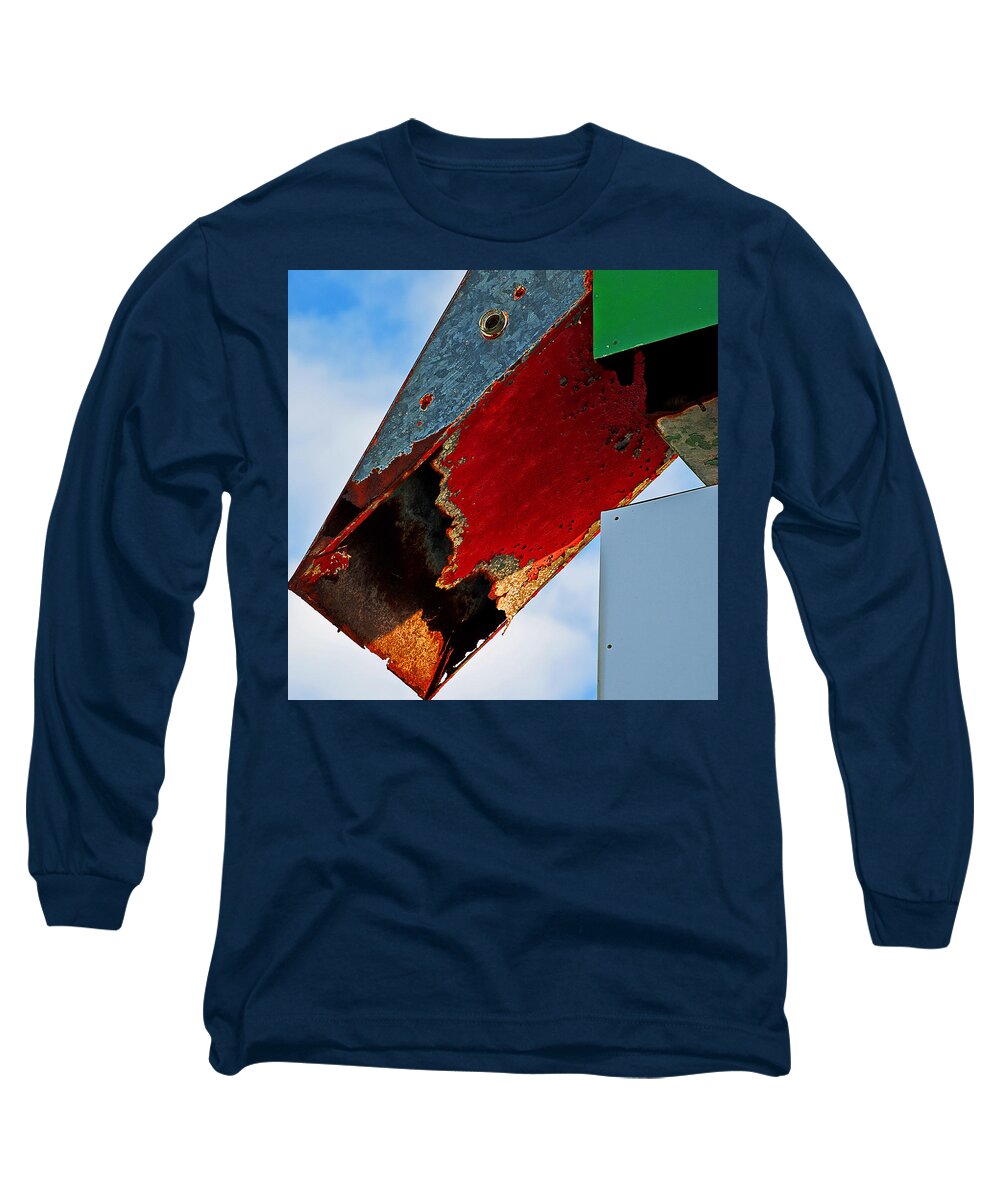 Abstract Long Sleeve T-Shirt featuring the photograph Sign of the Times by Rick Mosher