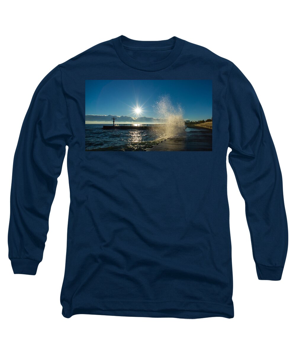 Wave Long Sleeve T-Shirt featuring the photograph Splash by David Downs