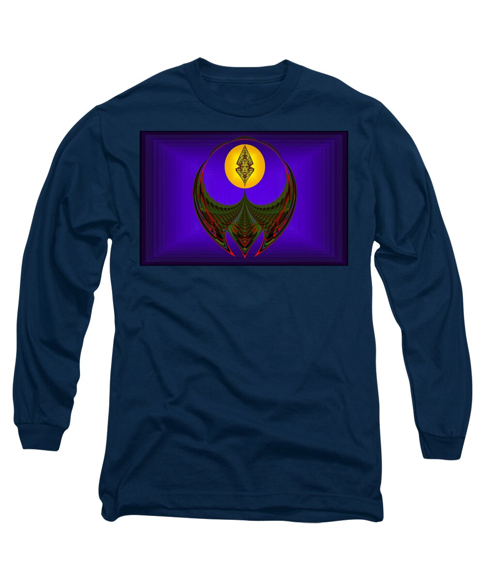 Nuview Long Sleeve T-Shirt featuring the digital art Strohn Thinker by Theodore Jones