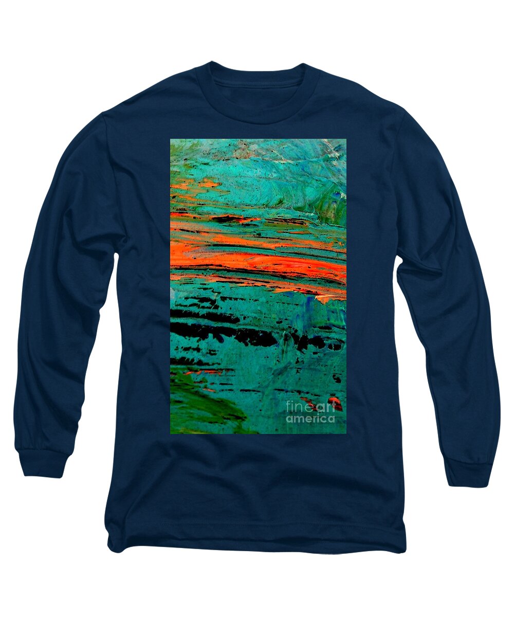 Sunrise Long Sleeve T-Shirt featuring the painting Sunrise On The Water by Jacqueline McReynolds