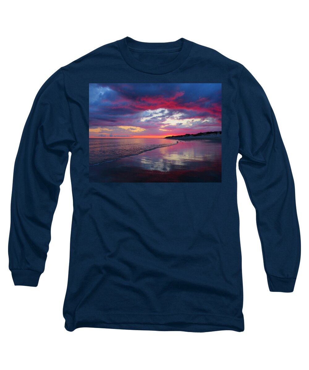 Cape Cod Long Sleeve T-Shirt featuring the photograph Sunrise Sizzle by Dianne Cowen Cape Cod Photography