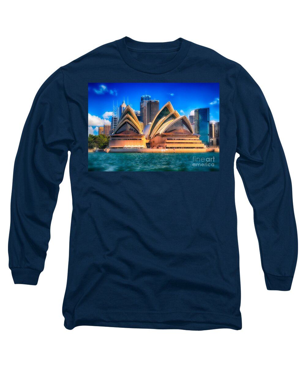 Sydney Long Sleeve T-Shirt featuring the photograph Sydney Opera House by Eye Olating Images