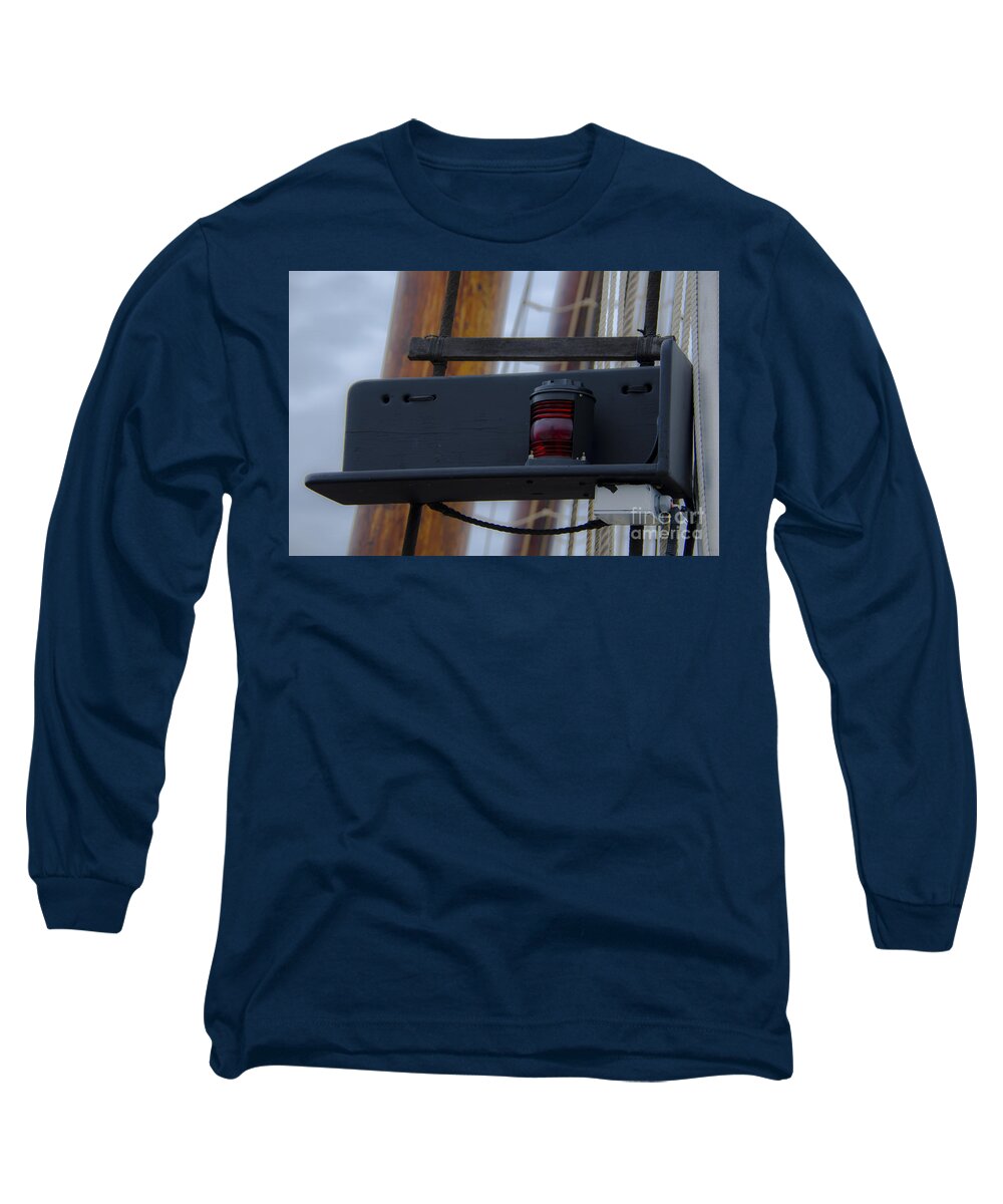 Tall Ship Gunilla Bow Light Long Sleeve T-Shirt featuring the photograph Tall Ship Bow Light by Dale Powell