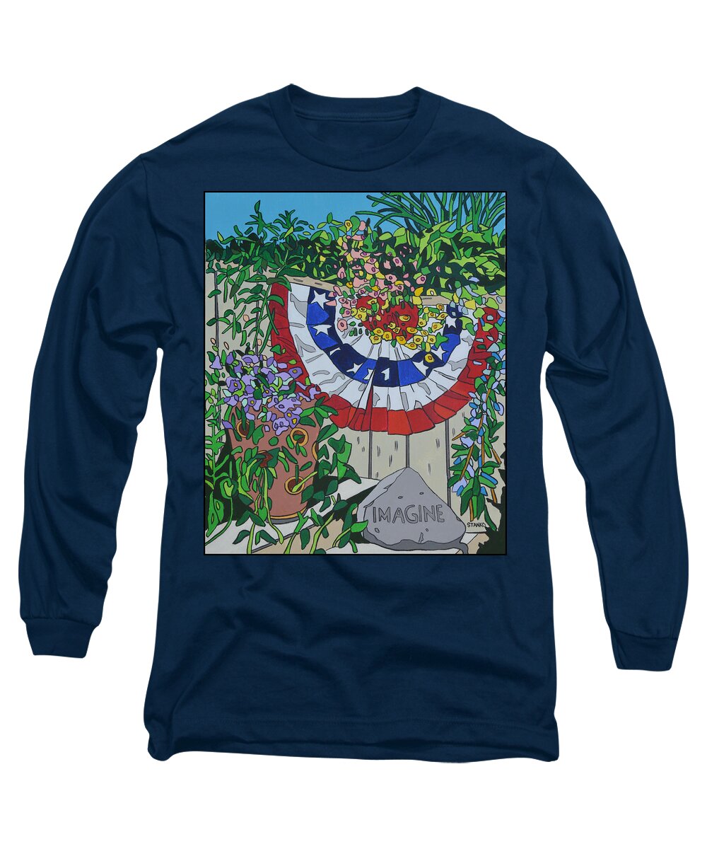 Paintings Long Sleeve T-Shirt featuring the painting The Flowering Forth by Mike Stanko