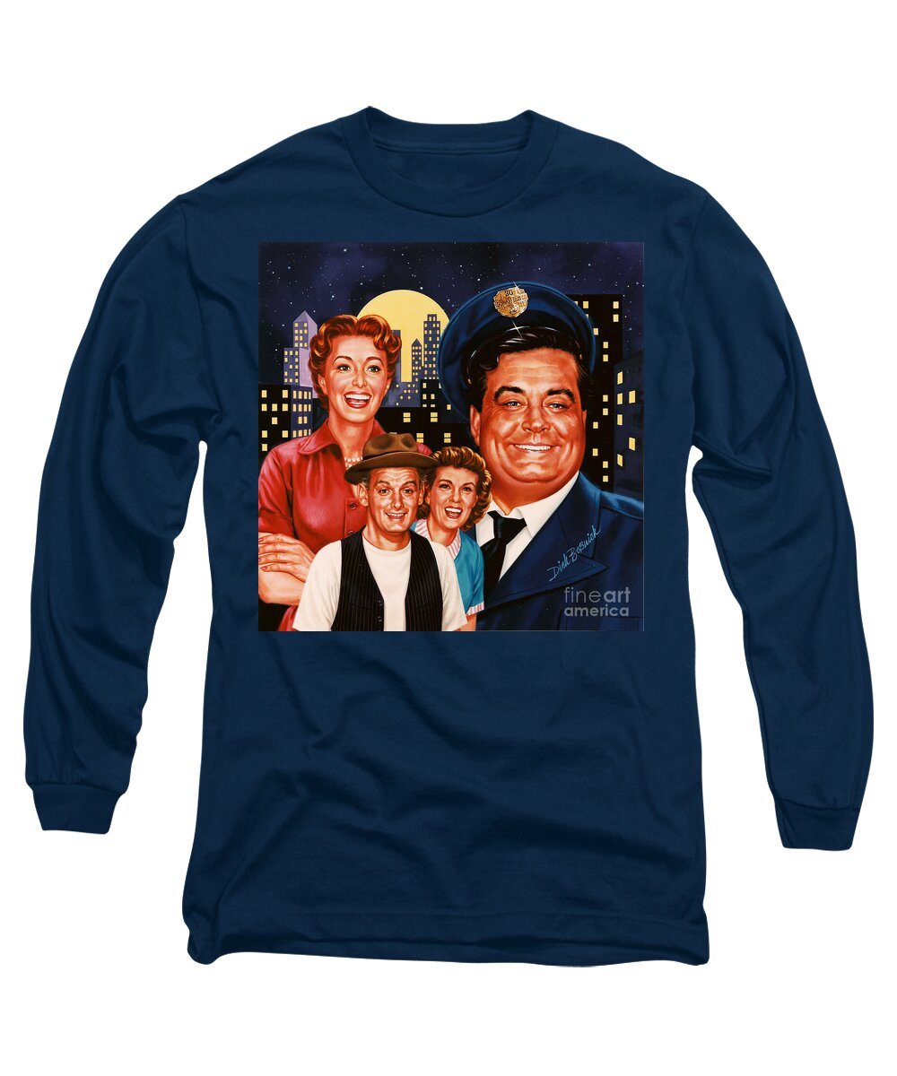 Portrait Long Sleeve T-Shirt featuring the painting The Honeymooners by Dick Bobnick