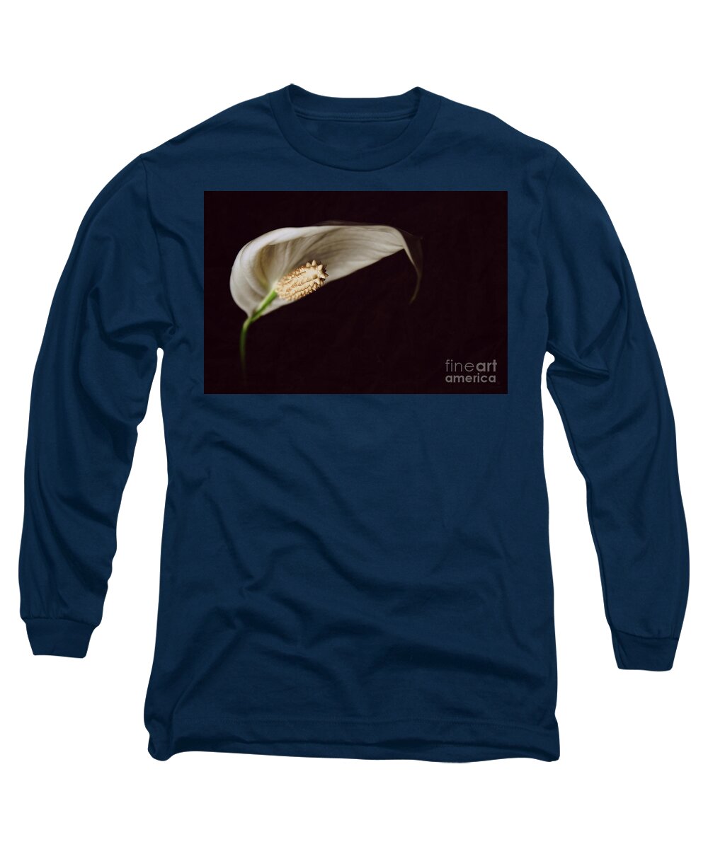 Spathiphyllum Long Sleeve T-Shirt featuring the photograph The Leaf by Hannes Cmarits
