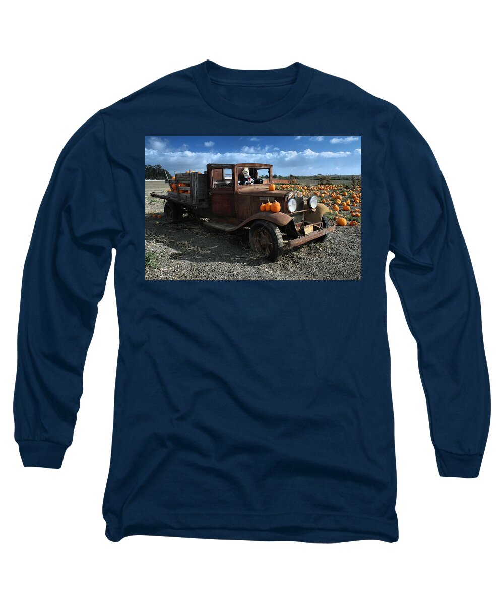 Antique Long Sleeve T-Shirt featuring the photograph The Old Pumpkin Patch by Michael Gordon