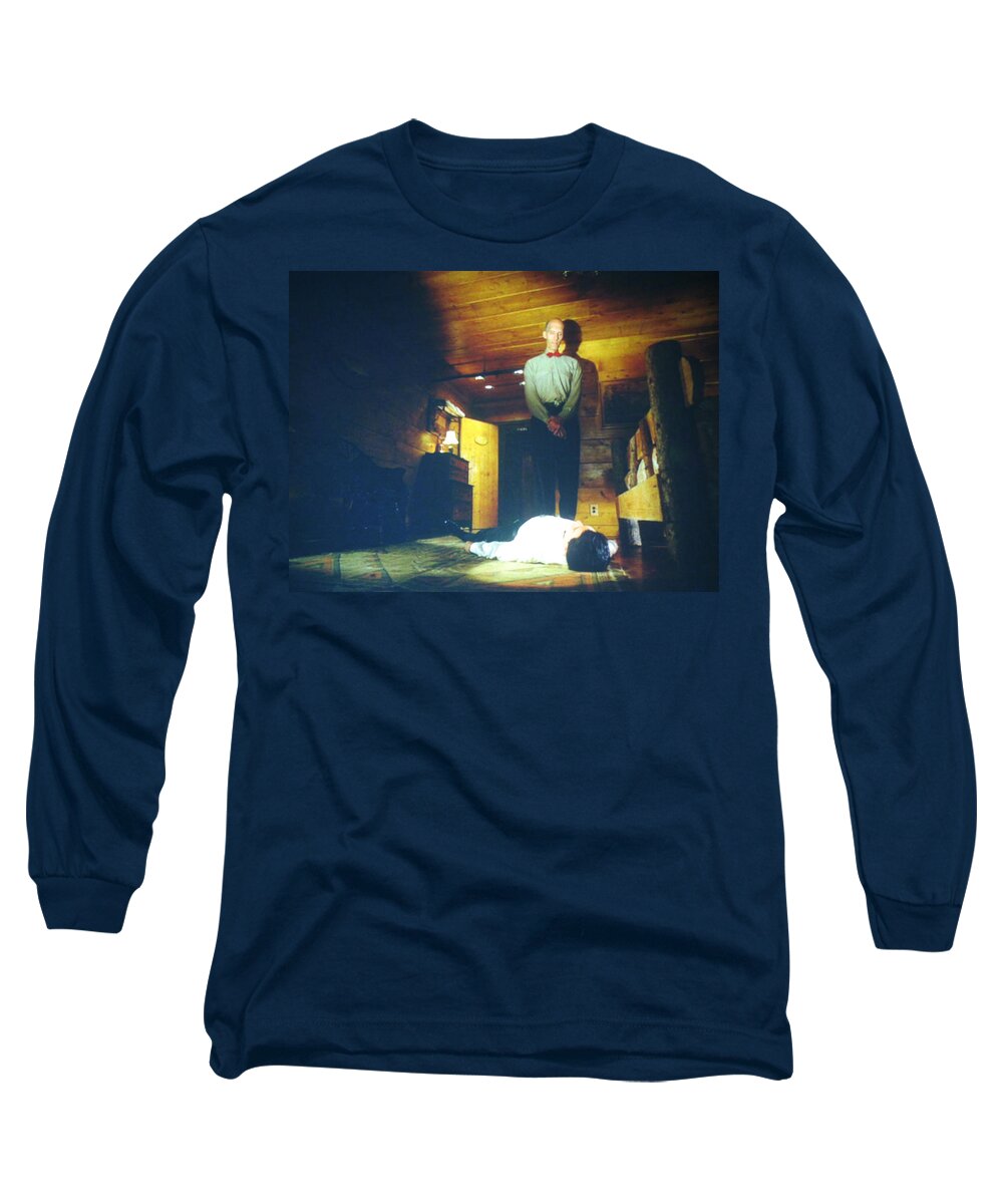 Laura Palmer Long Sleeve T-Shirt featuring the painting The Owls Are Not What They Seem by Luis Ludzska