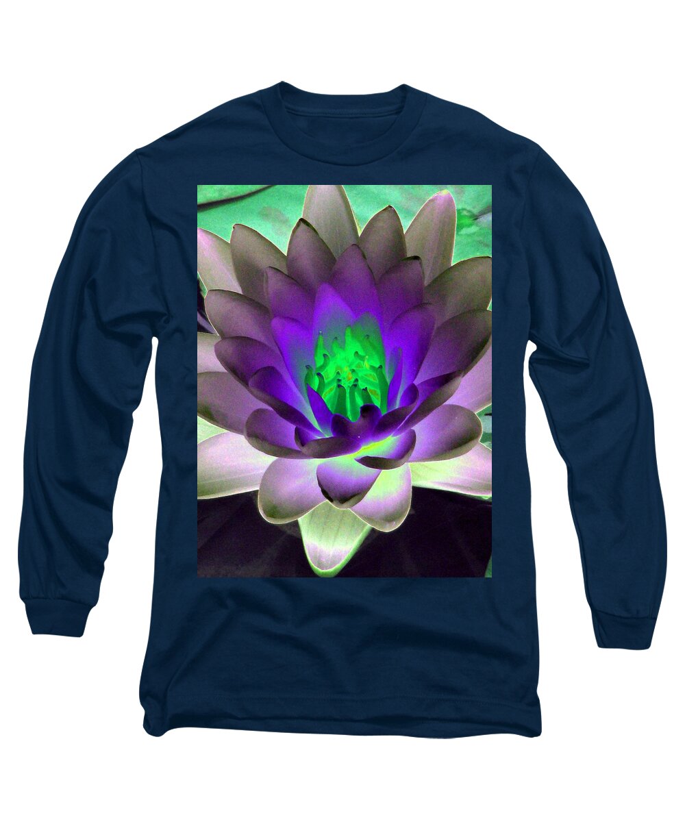 Water Lilies Long Sleeve T-Shirt featuring the photograph The Water Lilies Collection - PhotoPower 1115 by Pamela Critchlow