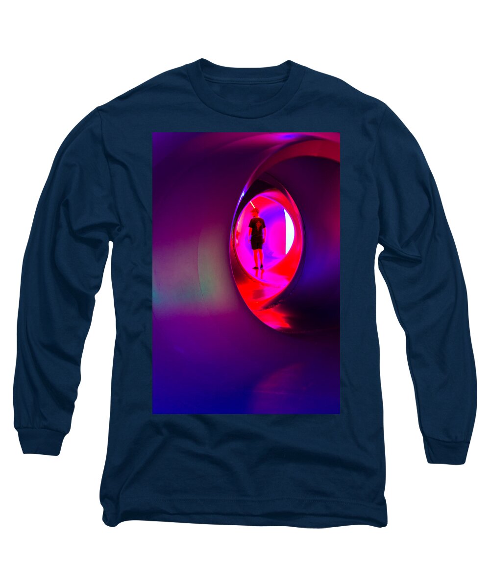 Abstract Long Sleeve T-Shirt featuring the photograph Walking With Light 4 by Christie Kowalski
