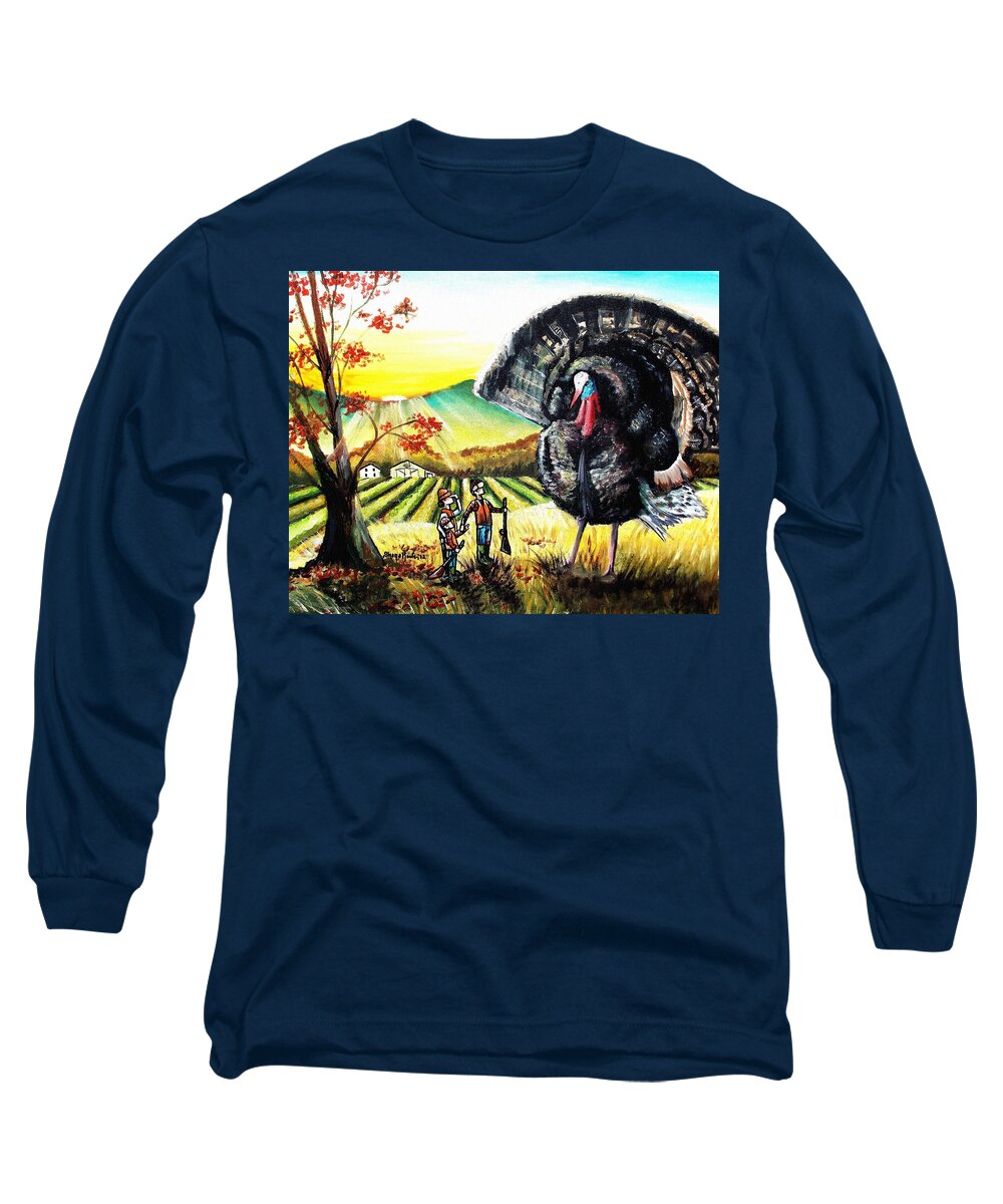 Thanksgiving Long Sleeve T-Shirt featuring the painting Whats for Dinner? by Shana Rowe Jackson