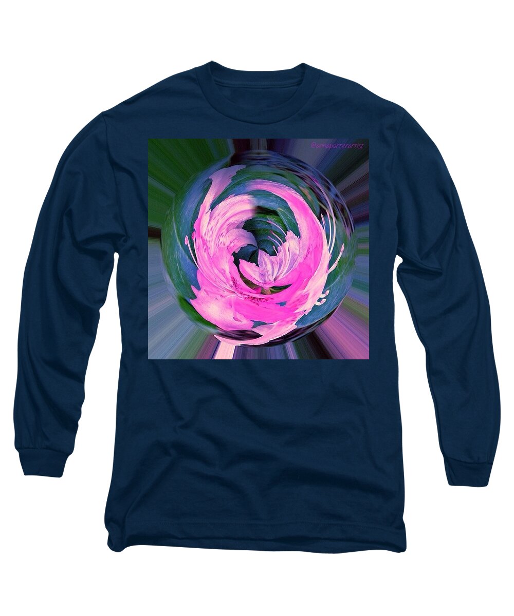 Pink Long Sleeve T-Shirt featuring the photograph Winged Azalea by Anna Porter