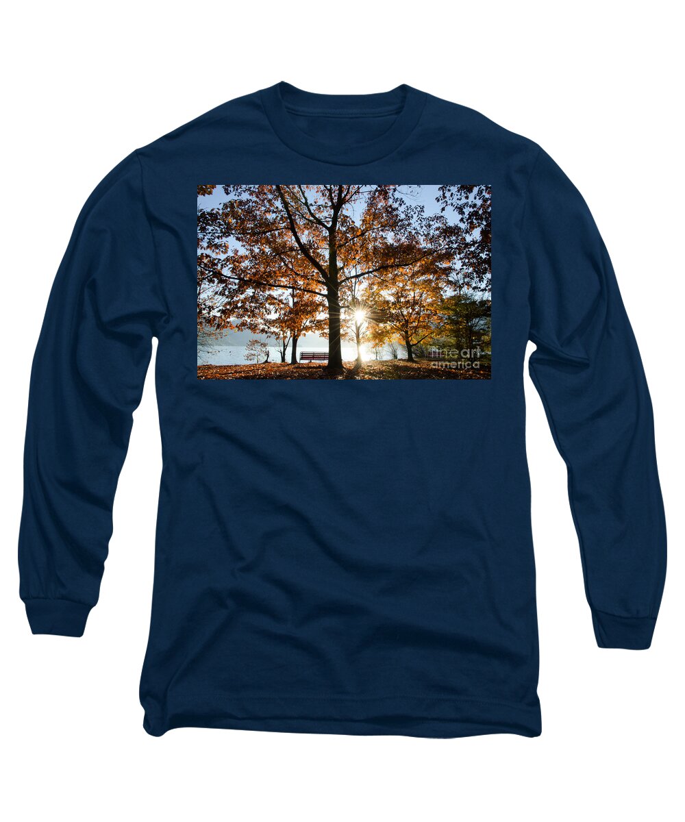 Autumn Long Sleeve T-Shirt featuring the photograph Autumn trees by Mats Silvan