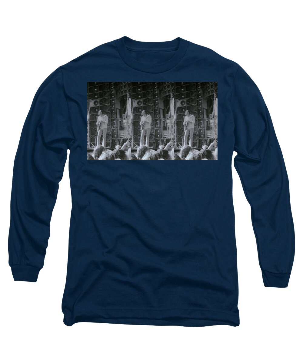 Seven Long Sleeve T-Shirt featuring the photograph Bob Weir Grateful Dead 74 DSM IA by Tim Donovan