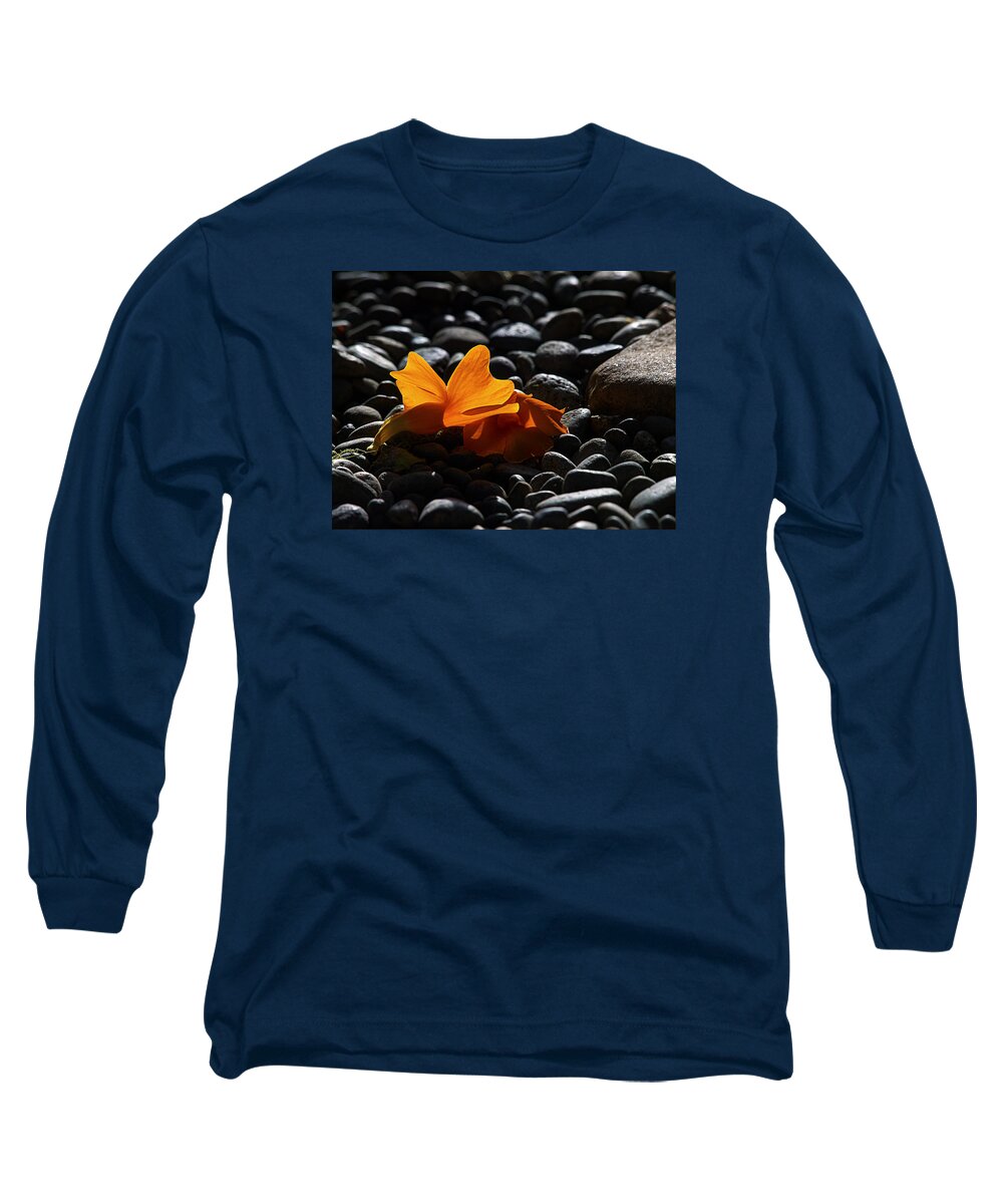 Clockvine Long Sleeve T-Shirt featuring the photograph Clockvine Blossom 05/10/12 by Joe Schofield