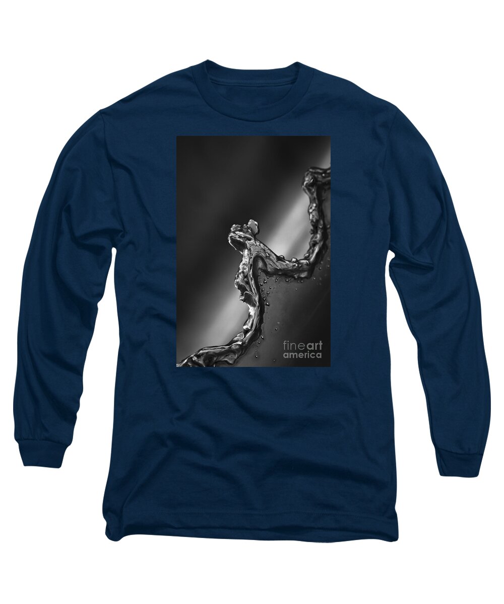 Abstract Long Sleeve T-Shirt featuring the photograph Cutting Edge Sibelius Monument by Clare Bambers