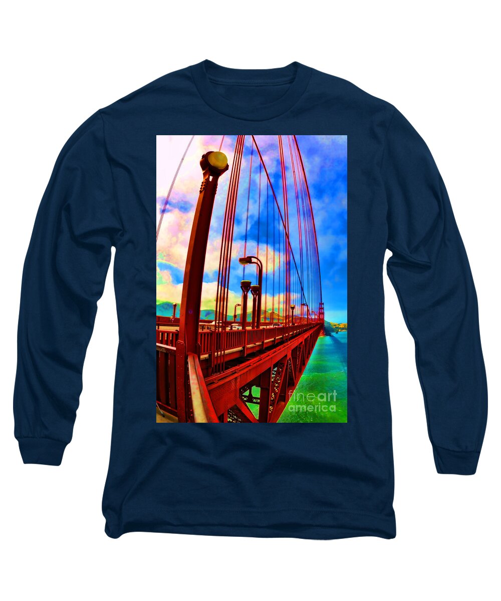 Golden Gate Bridge Long Sleeve T-Shirt featuring the photograph Golden Gate Bridge - 8 by Mark Madere