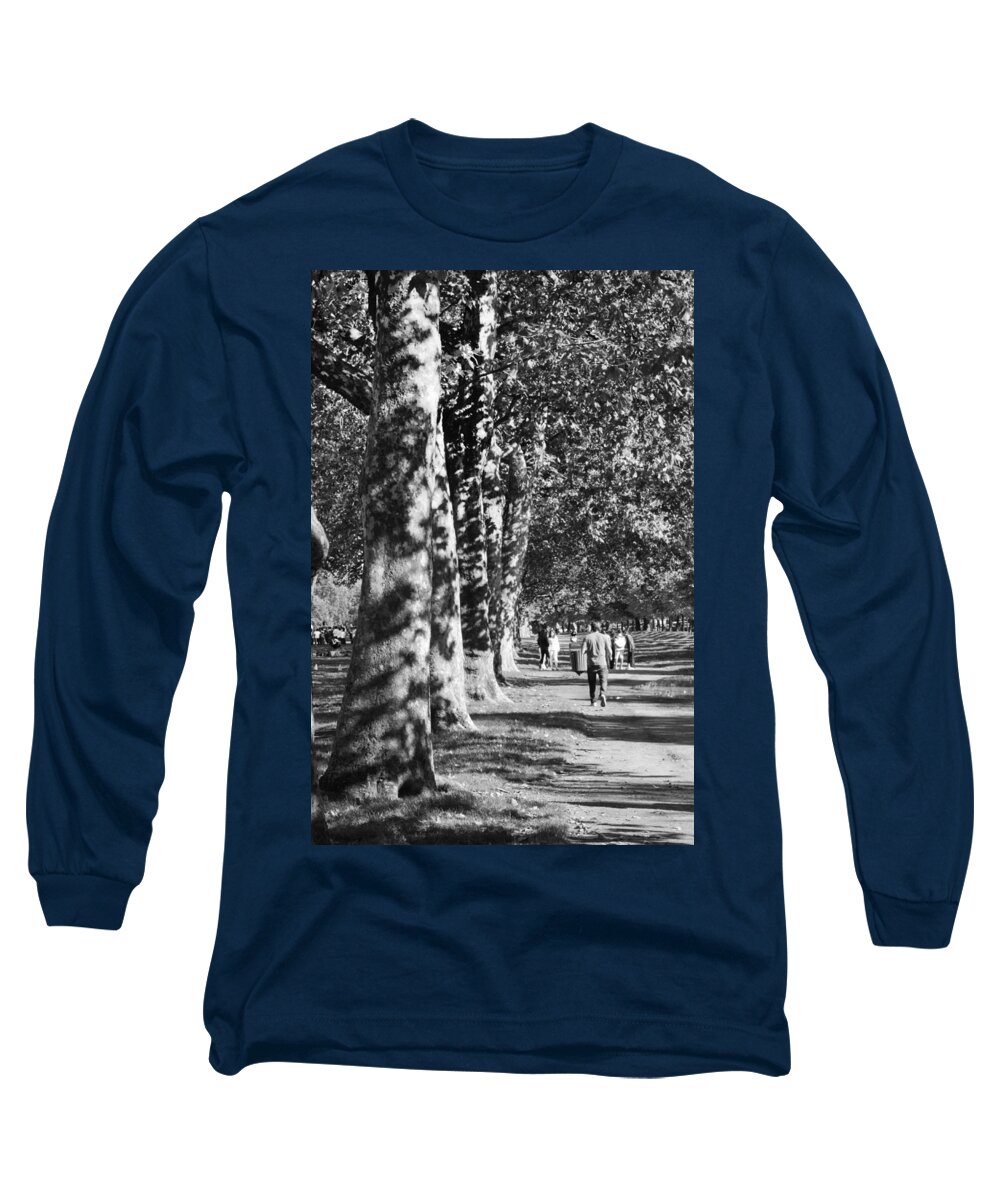 Hyde Park Long Sleeve T-Shirt featuring the photograph Hyde Park Trees by Maj Seda