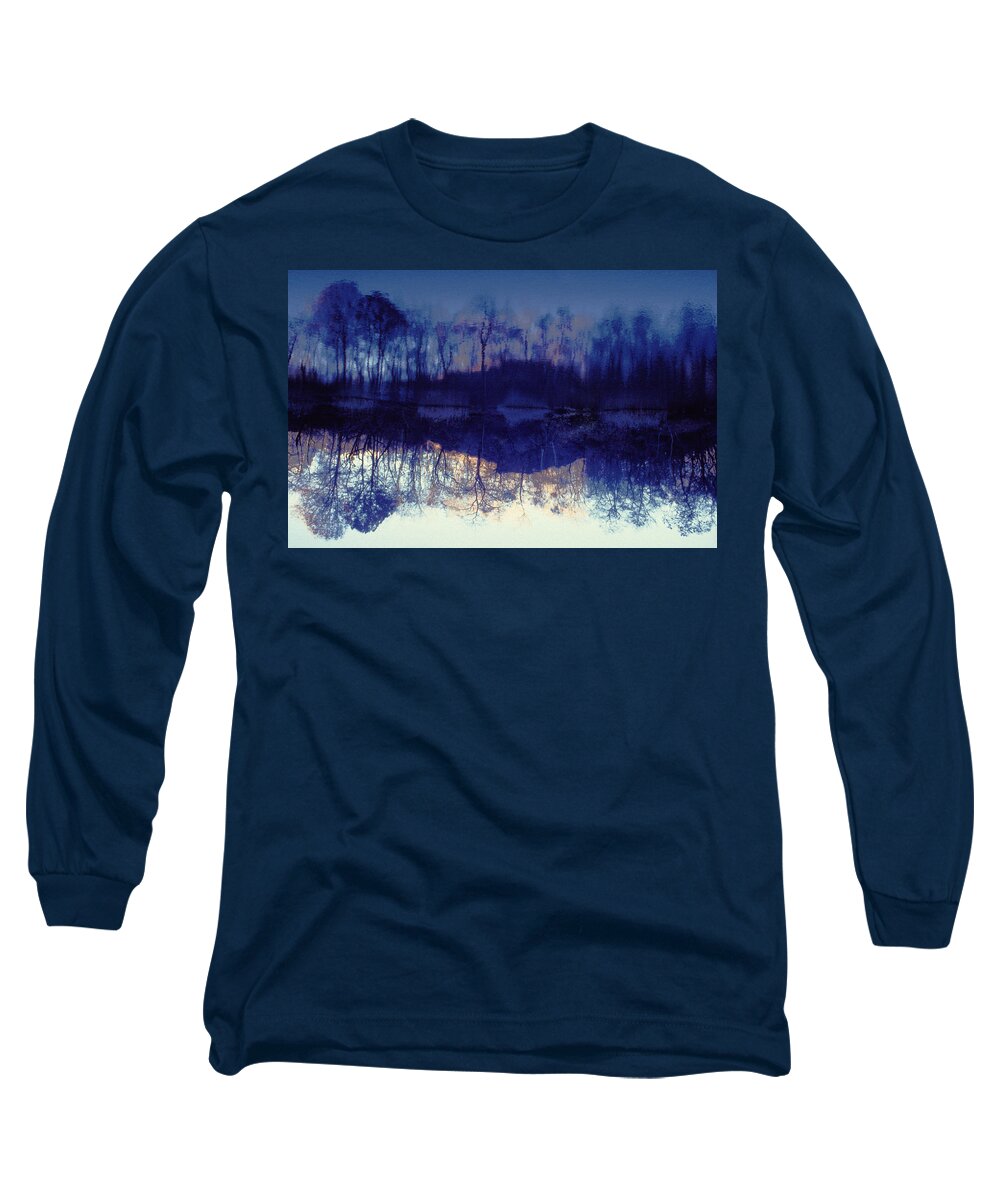 Reflection Long Sleeve T-Shirt featuring the photograph Mirror Pond in The Berkshires by Tom Wurl