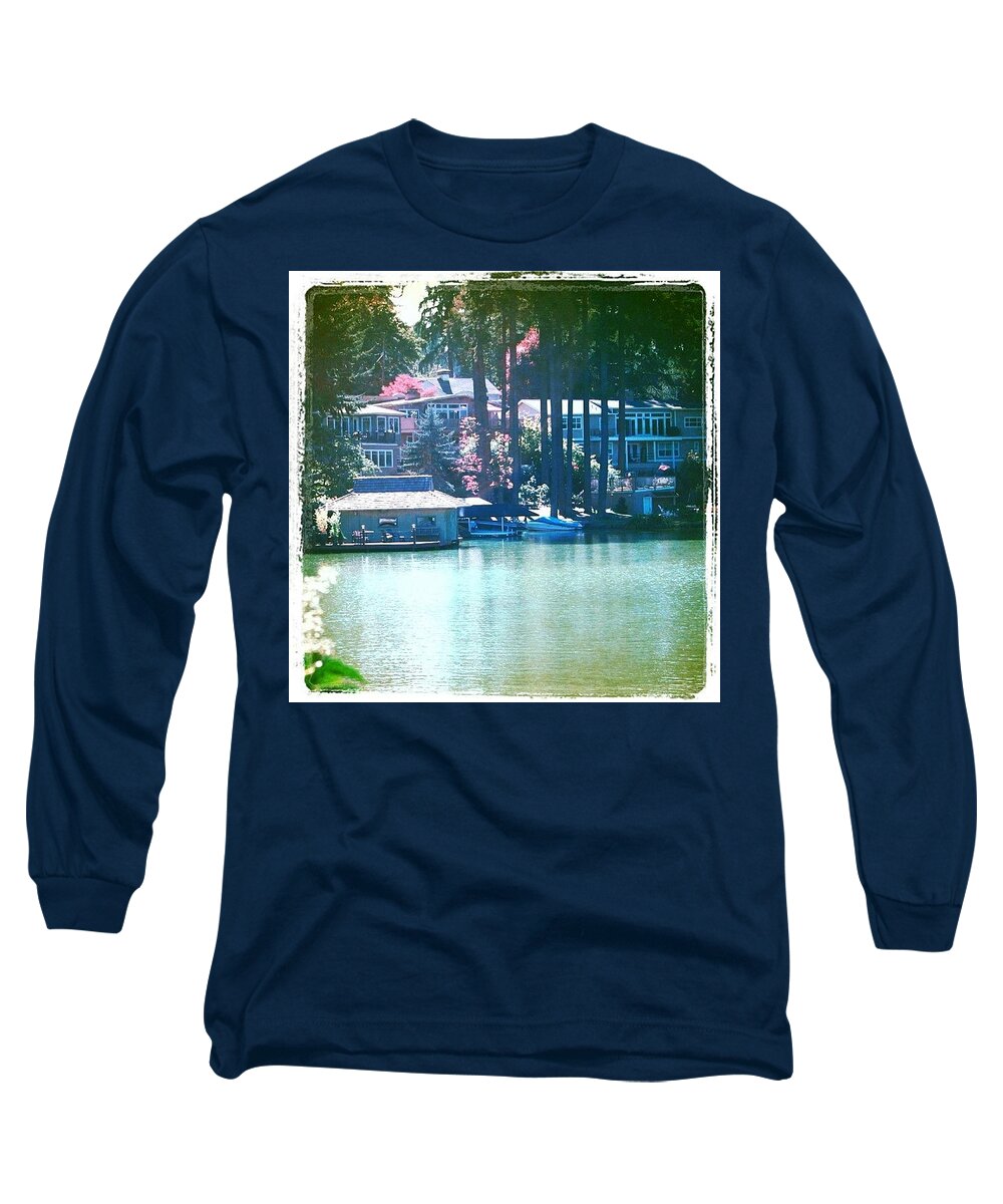Summer Long Sleeve T-Shirt featuring the photograph On The Lake - Lake Oswego OR by Anna Porter