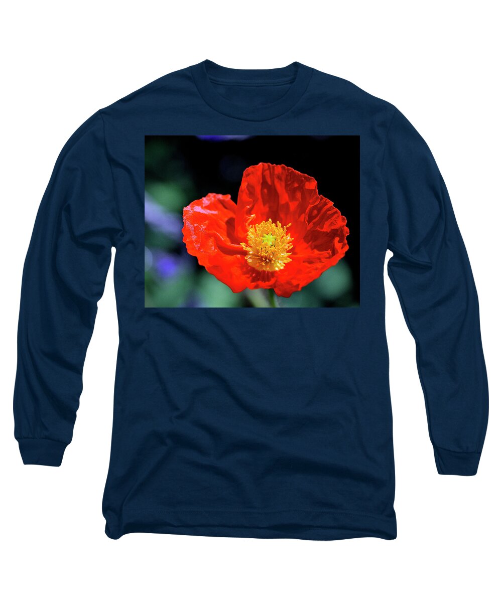 Flower Long Sleeve T-Shirt featuring the photograph Orange Poppy by Bill Dodsworth