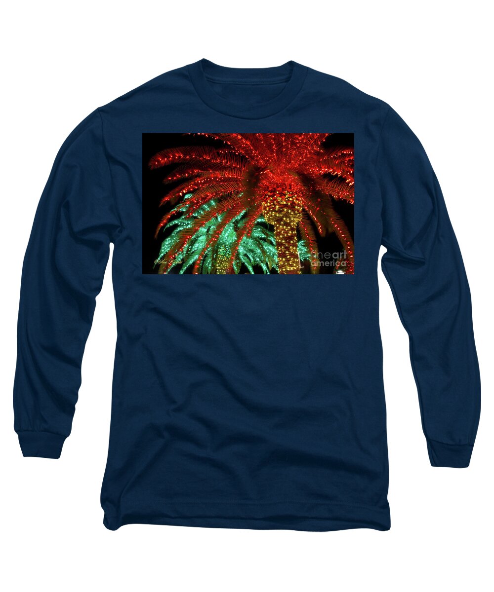 Botanical Garden Long Sleeve T-Shirt featuring the photograph Red Palms by Sue Karski