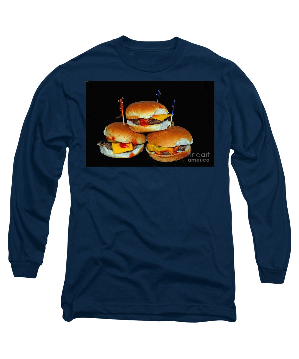 Food Long Sleeve T-Shirt featuring the photograph Sliders by Cindy Manero